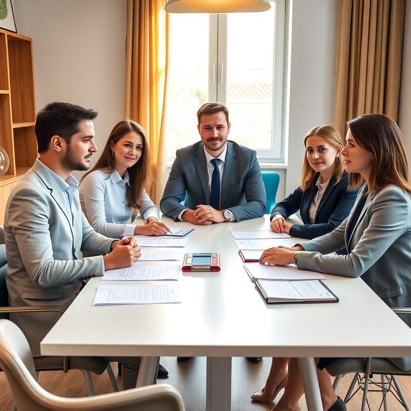 Echipa ConsultInnovation la o masă de conferință în biroul din Galați